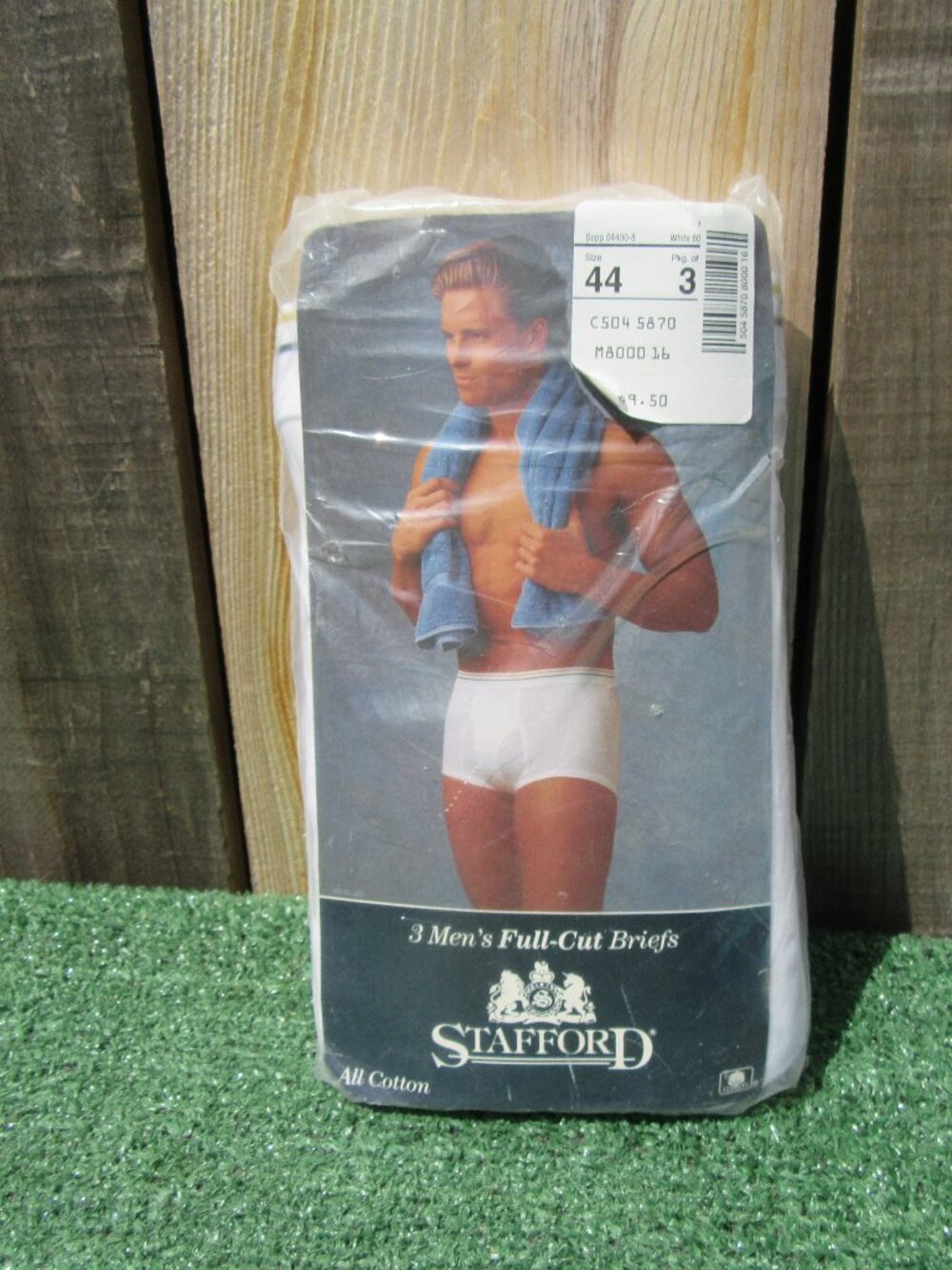 Vintage Stafford Full Cut Briefs Underwear 3 Pack Men's Size 44 Brand New